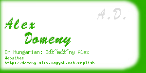 alex domeny business card